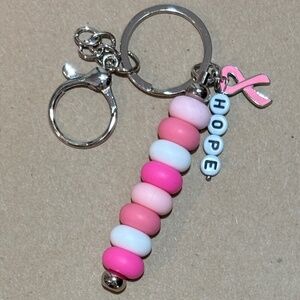 Silicone Inspiratonal Beaded Keychain - Hope